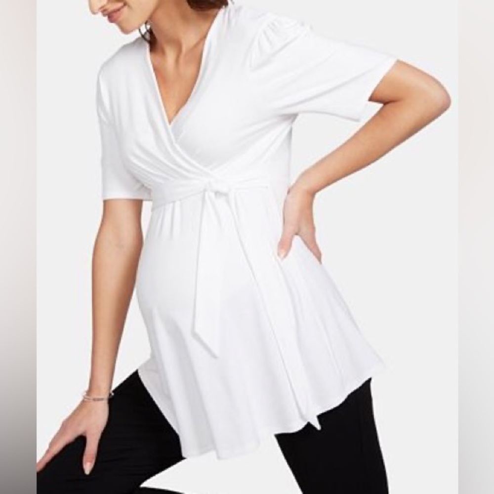NWT | Isabella Oliver Faux Wrap Maternity Blouse Womens Size 4